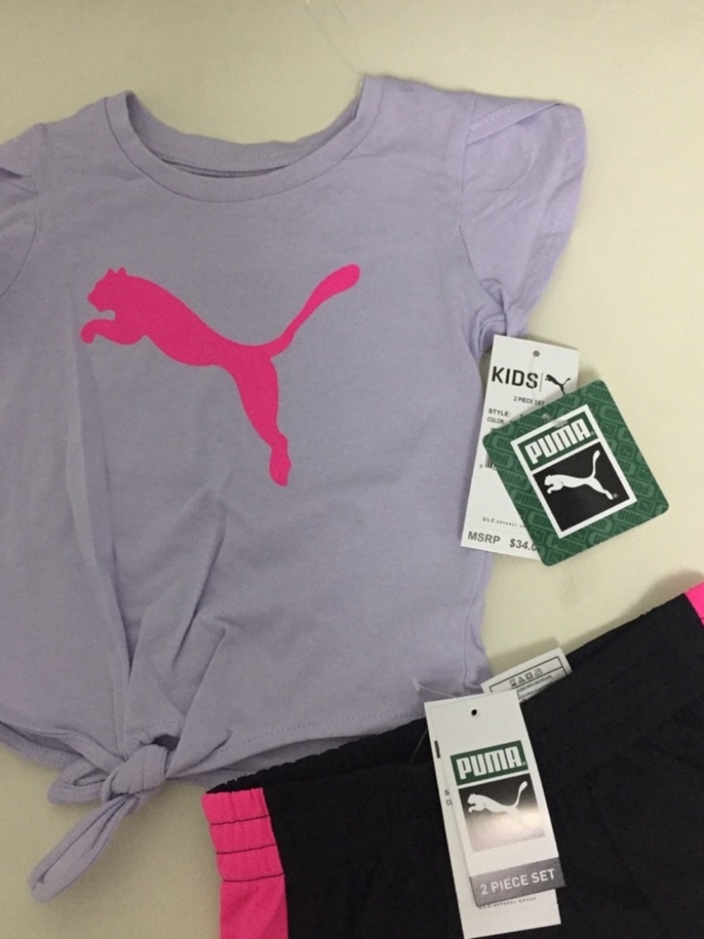 Puma cute pink purple shorts outfit - Picture 7 of 7